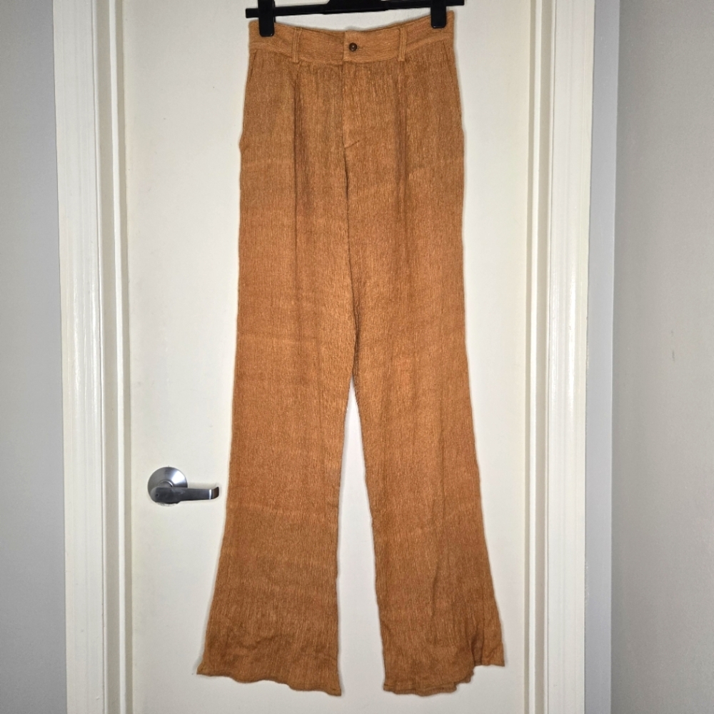 Savannah Morrow wide leg peace organic silk and bamboo pants Small NWT